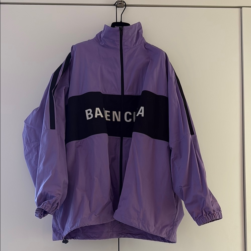 Balenciaga Purple and Black Windbreaker Jacket
